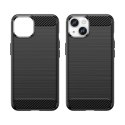 Etui elastyczny żelowy pokrowiec na tył plecki do iPhone 14 Plus Carbon Case - czarny