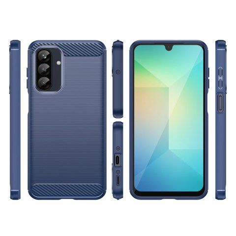 Etui silikonowe na Samsung Galaxy A26 Carbon Case - niebieskie