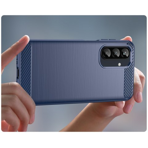 Etui silikonowe na Samsung Galaxy A26 Carbon Case - niebieskie