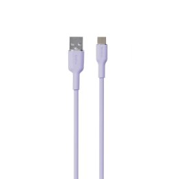 Kabel przewód USB-A - USB-C 1.5m - fioletowy