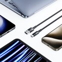 Kabel przewód USB-C - USB-A 66W 6A 0.25m - szary