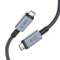 Kabel przewód szybki USB-C 4.0 PD 240W 8K 40Gbps 1m - szary