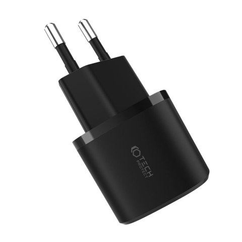 Ładowarka sieciowa C20W mini USB-C PD 20W / USB-A QC 3.0 - czarna
