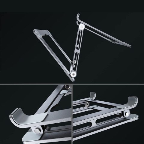 Podstawka uniwersalna rozkładana na laptop do 17'' - srebrna