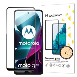 Szkło hartowane do Motorola Moto G200 5G 9H na cały ekran z czarną ramką Tempered Glass