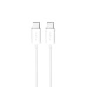 Kabel przewód USB-C TPE 25W 3m - biały