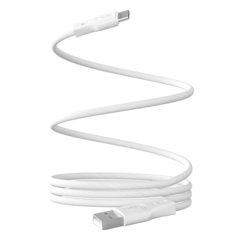 Kabel przewód magnetyczny USB-A - USB-C 10W 1m - biały