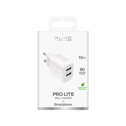 Ładowarka sieciowa 2x USB-A PROLITE 10W - biała
