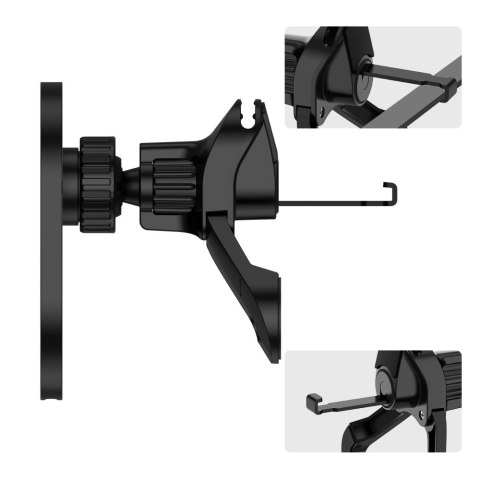 Uchwyt samochodowy magnetyczny do smartfona na kratkę wentylacyjną MagSafe - czarny