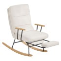 Fotel bujany z regulacją oparcia i podnóżkiem