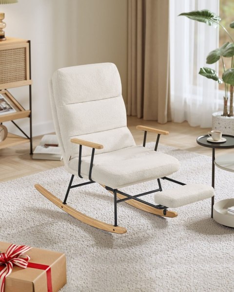 Fotel bujany z regulacją oparcia i podnóżkiem