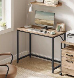 Jasnobrązowe biurko komputerowe