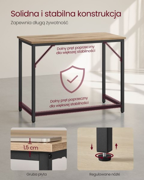 Jasnobrązowe biurko komputerowe