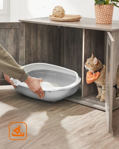 Zabudowana kuweta z drzwiczkami