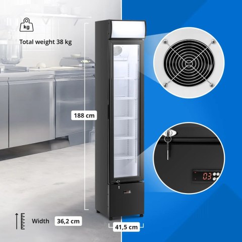 Lodówka chłodziarka barowa na napoje LED 99 l 2-10 C 150 W