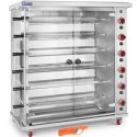 Rożen gazowy opiekacz do 30 kurczaków 6 szpikulców propan-butan 30 kW