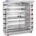 Rożen gazowy opiekacz do 30 kurczaków 6 szpikulców propan-butan 30 kW