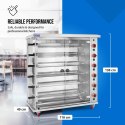Rożen gazowy opiekacz do 30 kurczaków 6 szpikulców propan-butan 30 kW