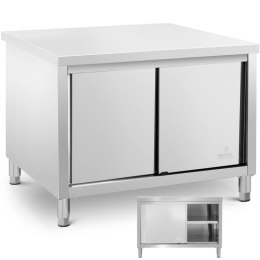 Stół blat roboczy centralny z szafką drzwi suwane ECO STAL 120 x 80 cm