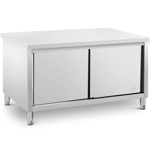 Stół blat roboczy centralny z szafką drzwi suwane STAL 160 x 80 cm