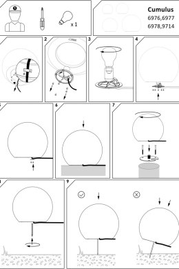Lampa zewnętrzna CUMULUS S ogrodowa