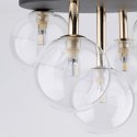Lampa Sufitowa NILOS Czarny Złoty Szklane Klosze 5xG9