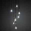 Lampa Wisząca NILOS Czarny Złoty Szklane Klosze 7xG9