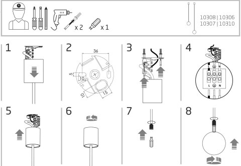 Lampa wisząca KIER M zota 1xG9