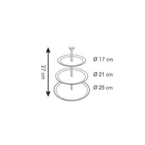 Akcesoria kuchenne GUSTITO kolor biały tescoma - PATERA3-poziomowaGUSTITO