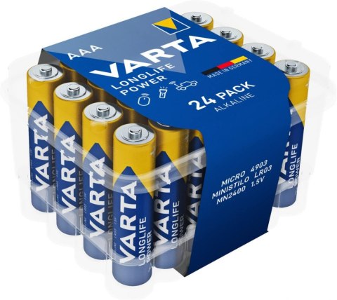BATERIE ALKALICZNE VARTA R3 (AAA) LONGLIFE POWER 24szt PREMIUM BOX