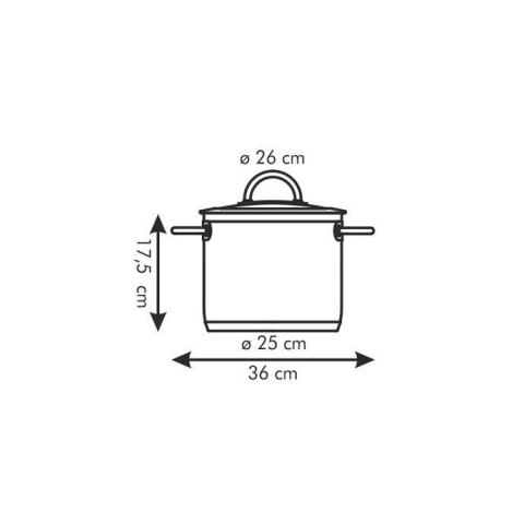 Gotowanie VISION kolor srebrny tescoma - GARNEKVISIONzPOKRYWKA/26CM/9.0l