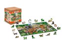 Drewniane Puzzle z figurkami - Maluchy na farmie rozm. M, 200 elementów