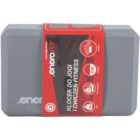 BLOK KOSTKA DO ĆWICZEŃ JOGA PILATES FITNESS SZARY ENERO FIT