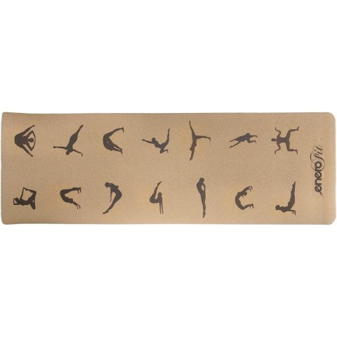 KORKOWA MATA DO JOGI SKŁADANA 183x61x0.4CM ENERO FIT