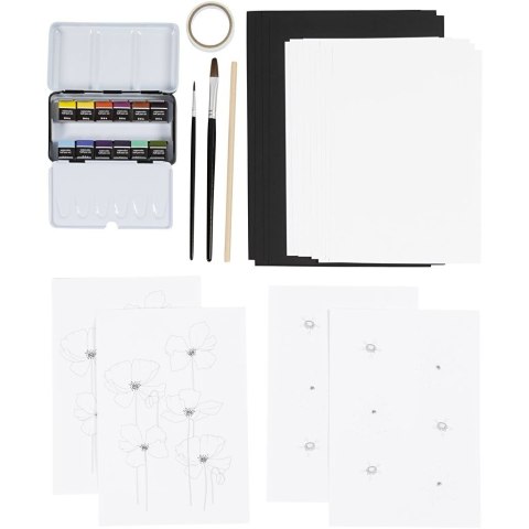 Zestaw do Akwareli Kwiaty i Pejzaże