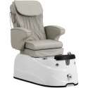Fotel podologiczny do pedicure z funkcją masażu brodzikiem - beżowy