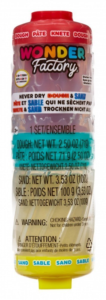 Masa plastyczna Wonder Factory Never Dry Dough czerwony, żółty