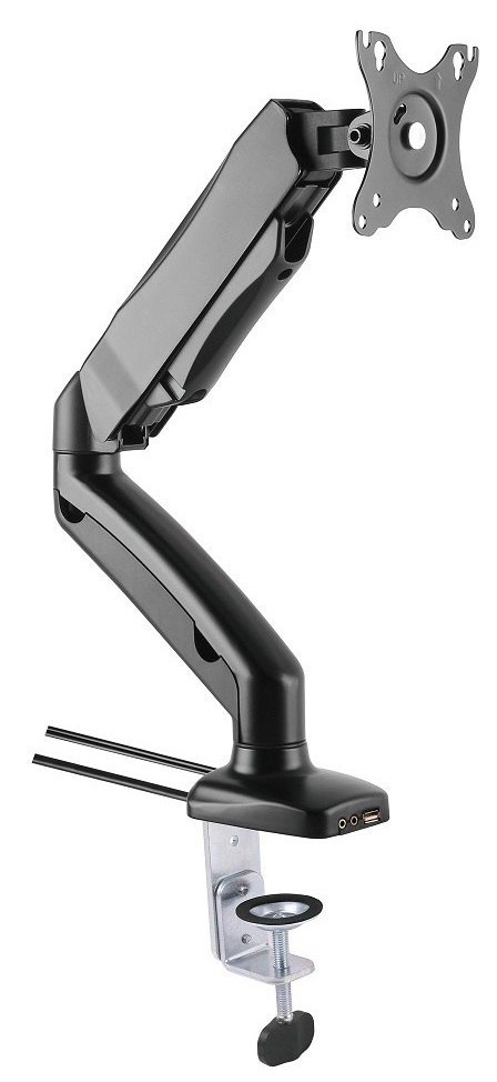 INTELLINET Uchwyt na monitor 13-27" LCD 6kg gazowy obrotowy USB audio ICA-LCD 514