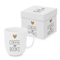 Coffee & Books Kubek Porcelanowy w Ozdobnym Pudełku, 400 ml