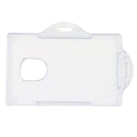 Etui Poziome Na Identyfikator Karty Twardy Plastik Przeźroczyste 10szt.