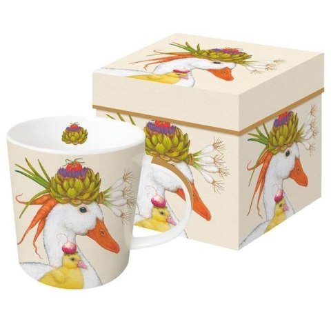 Łabędź Kubek Porcelanowy w Ozdobnym Pudełku, 400 ml