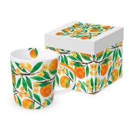 Pomarańcze Kubek Porcelanowy w Ozdobnym Pudełku, 400 ml