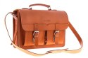 Klasyczna teczka / plecak Vintage P12 COGNAC