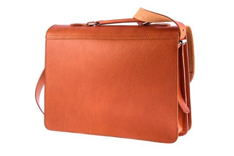 Klasyczna teczka / plecak Vintage P12 COGNAC