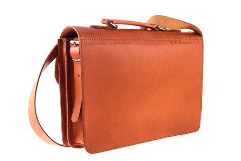 Klasyczna teczka / plecak Vintage P12 COGNAC