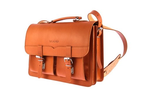 Klasyczna teczka / plecak Vintage P12 COGNAC