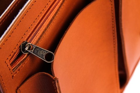 Klasyczna teczka / plecak Vintage P12 COGNAC