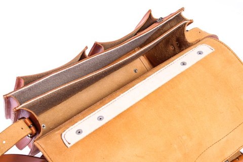 Klasyczna teczka / plecak Vintage P12 COGNAC