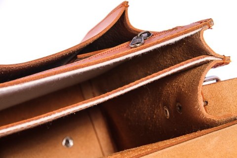 Klasyczna teczka / plecak Vintage P12 COGNAC