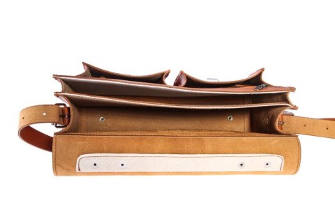 Klasyczna teczka / plecak Vintage P12 COGNAC